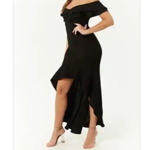 Off The Shoulder High Low Dress